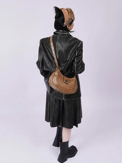 One-shoulder diagonal armpit bag [s0000003303] 