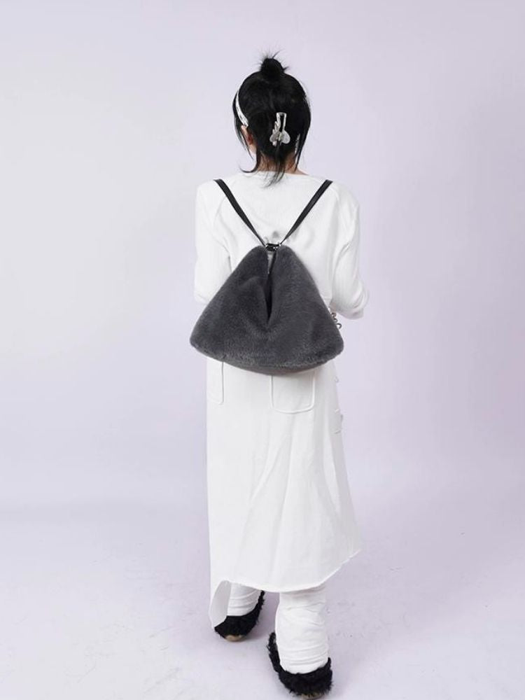 Large-capacity double shoulder fur bag 【s0000003474】