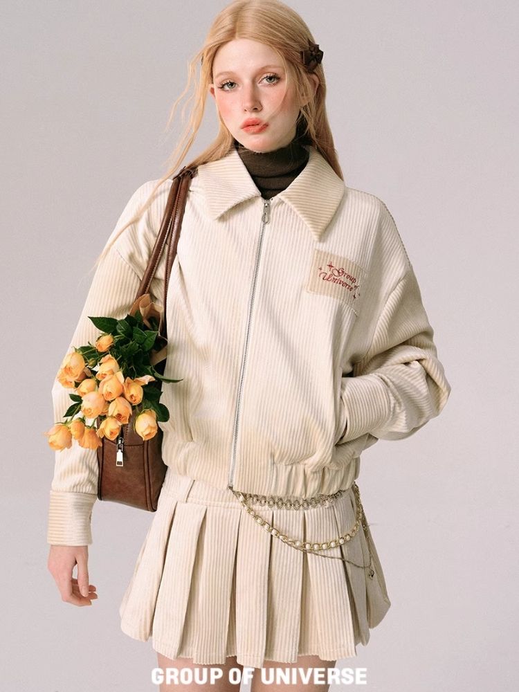 Lapel Jacket Half Skirt Two Piece Set [s0000005608]