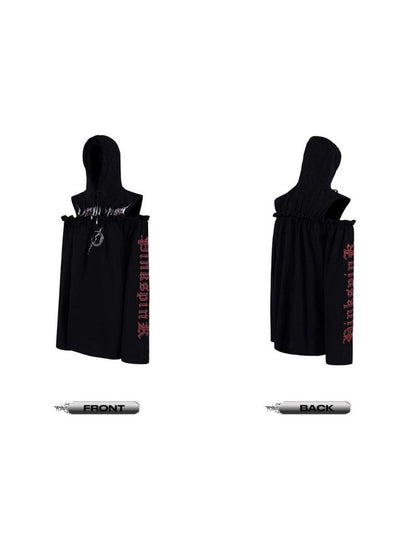 Hooded black dress【s0000003714】