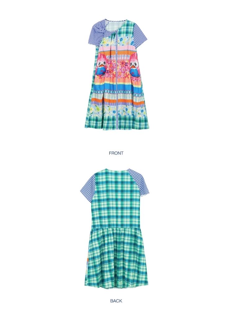 Flower Plaid Hanging Dress【s0000002944】