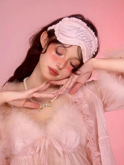 섹시한 잠옷 핑크 ha lte r d res robe set [s0000006583]