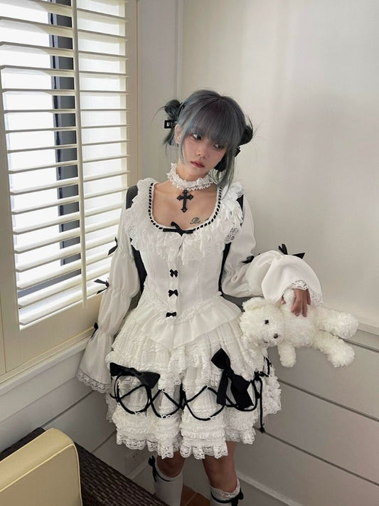 French Retro Puff Sleeves  Shirt【s0000003591】