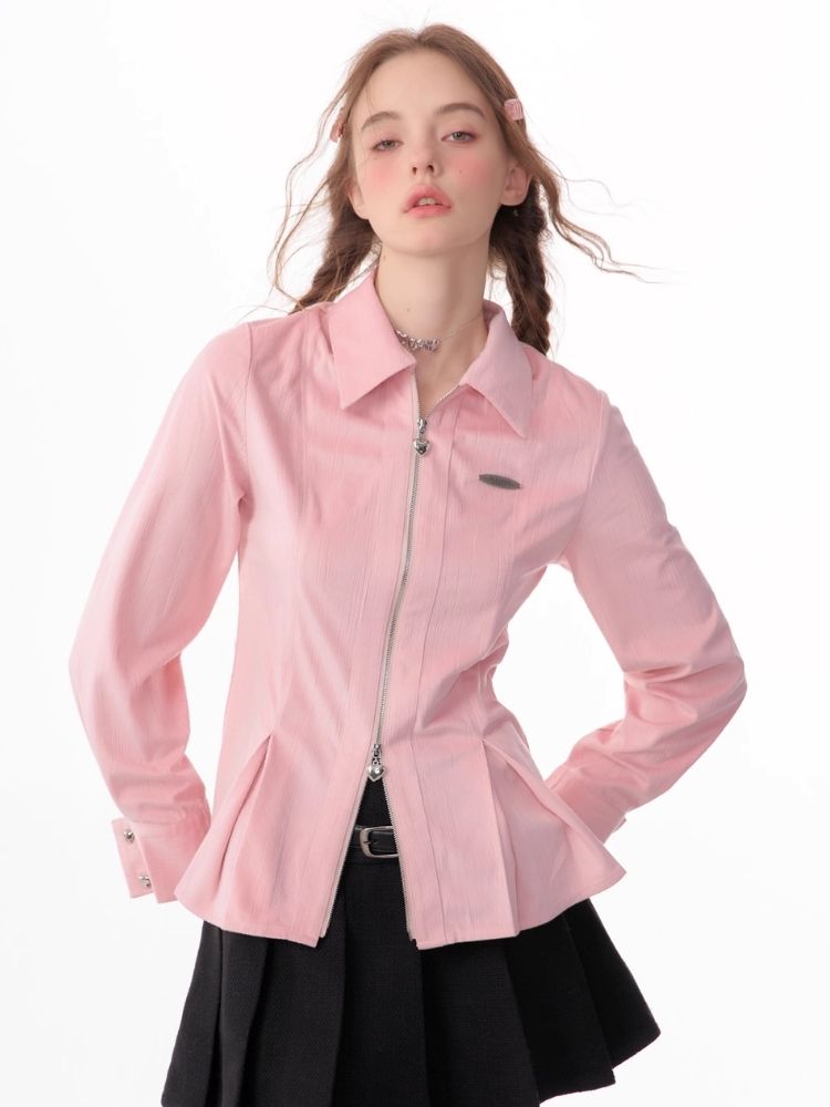 Slim thin long-sleeved blouse【s0000006150】