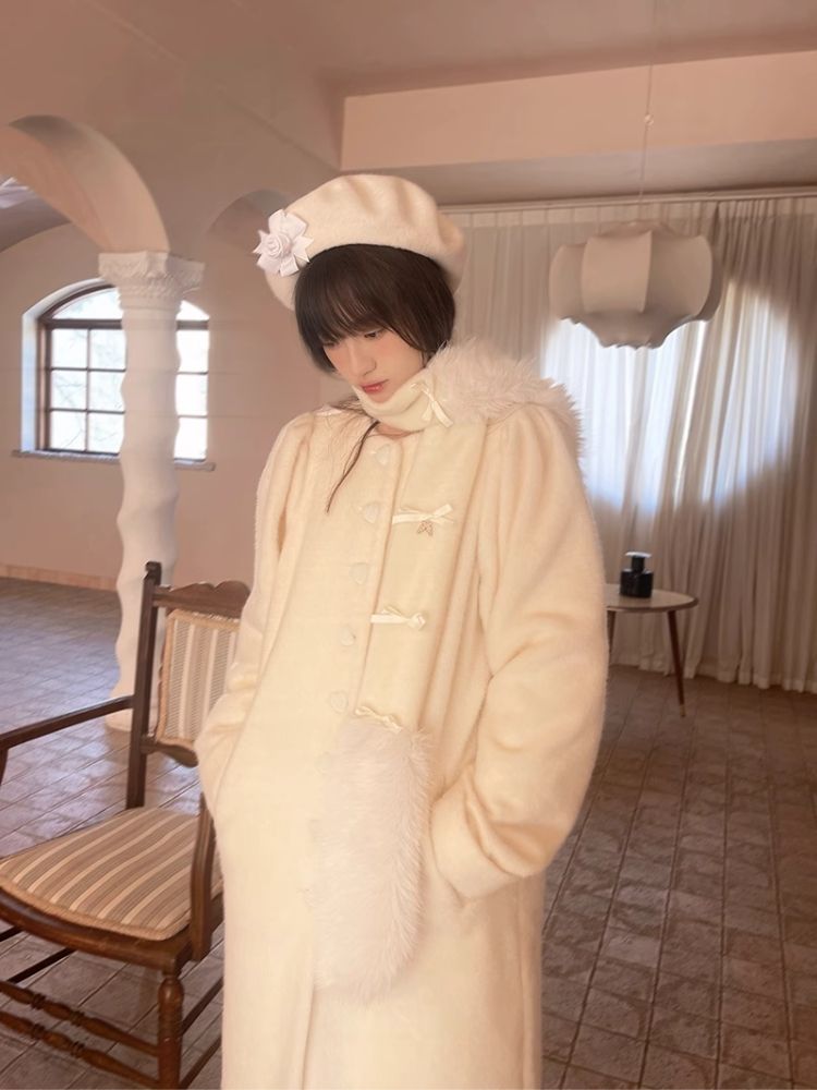 Retro Warm Cotton Sandwich Long Coat【s0000004904】