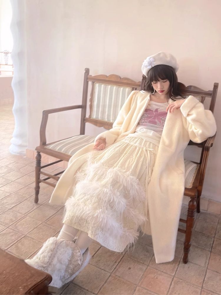 Retro Warm Cotton Sandwich Long Coat【s0000004904】