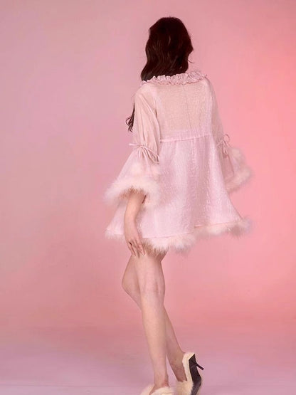 섹시한 잠옷 핑크 ha lte r d res robe set [s0000006583]