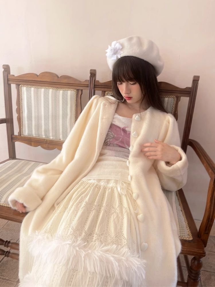 Retro Warm Cotton Sandwich Long Coat【s0000004904】