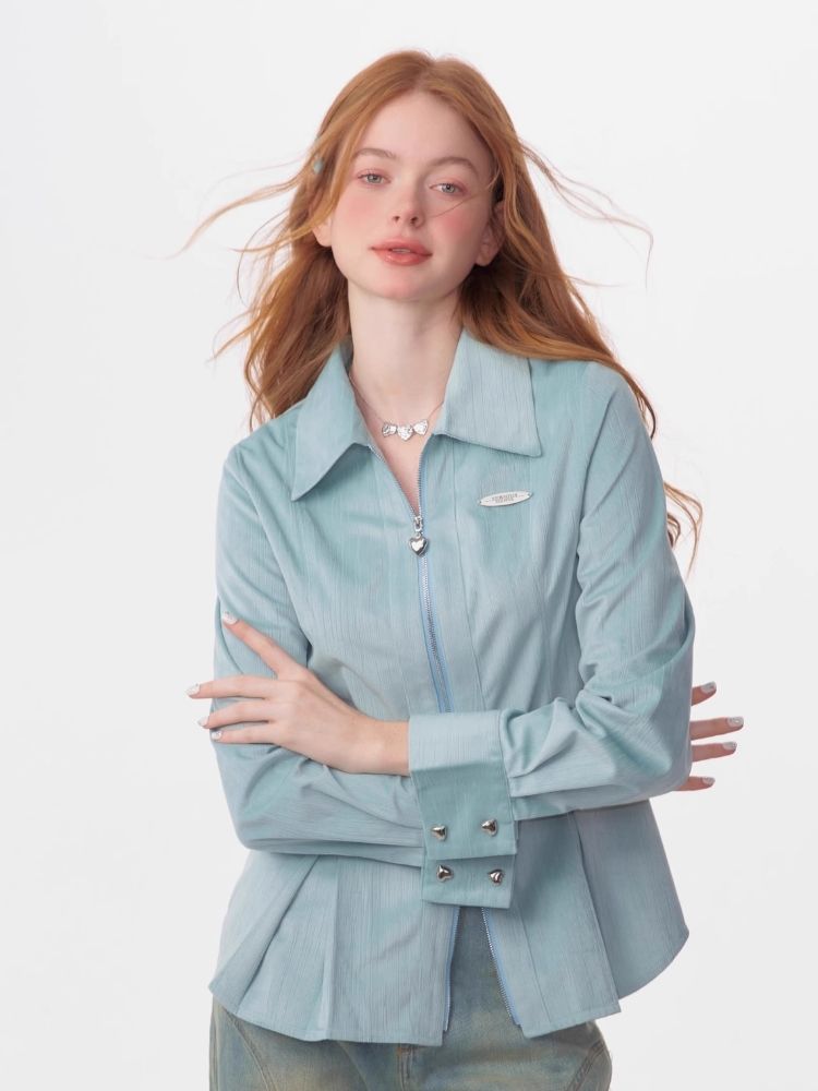 Slim thin long-sleeved blouse【s0000006150】