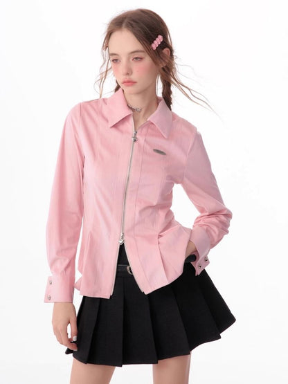 Slim thin long-sleeved blouse【s0000006150】