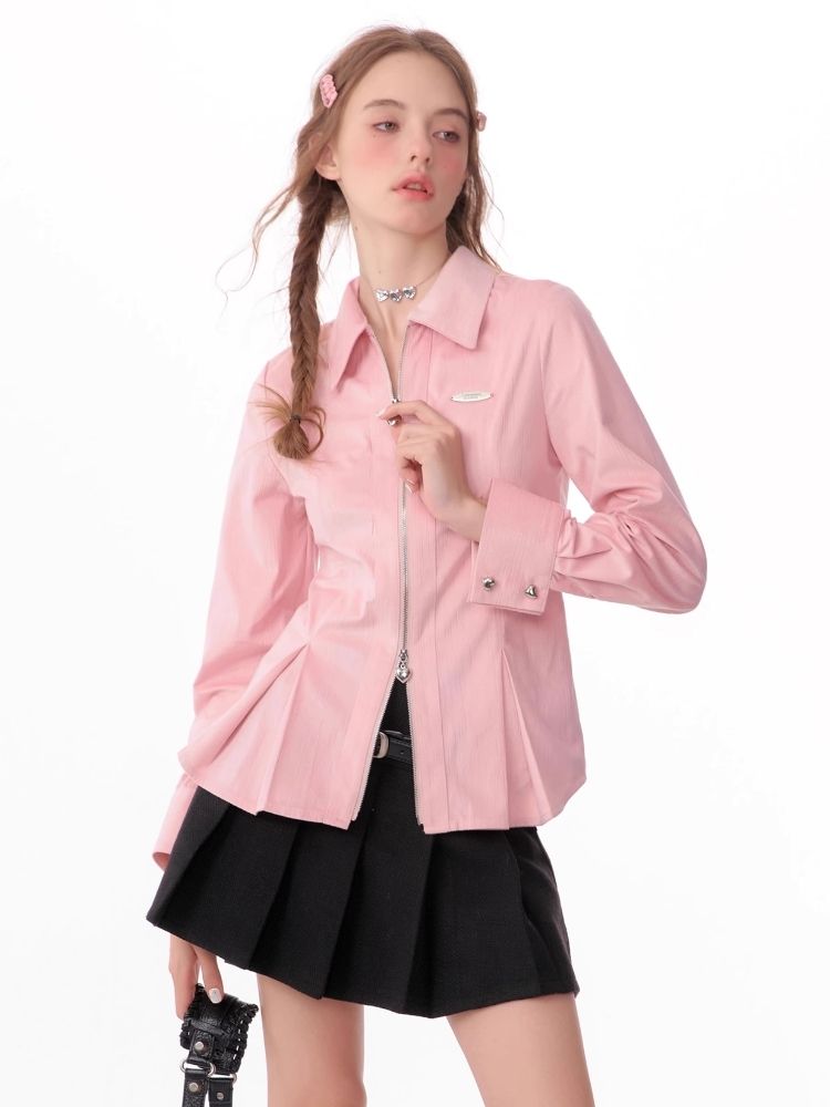 Slim thin long-sleeved blouse【s0000006150】