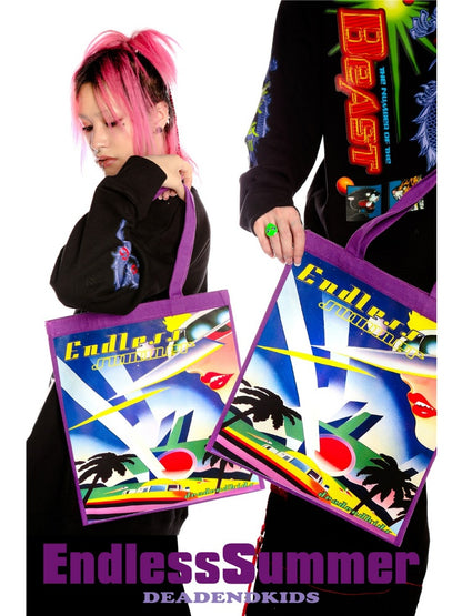 Colorful Large Canvas Tote Bag【s0000003886】