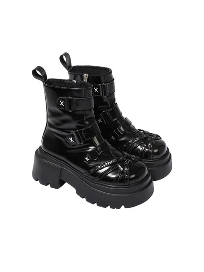 Black motorcycle boots【s0000003923】