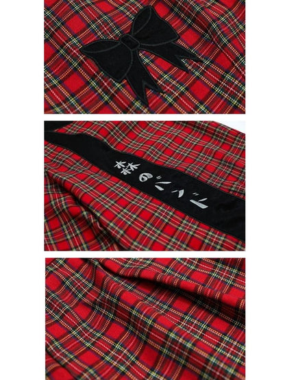 Plaid Punk Wide Leg Pants【s0000003625】