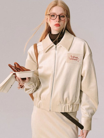 Lapel Jacket Half Skirt Two Piece Set [s0000005608]