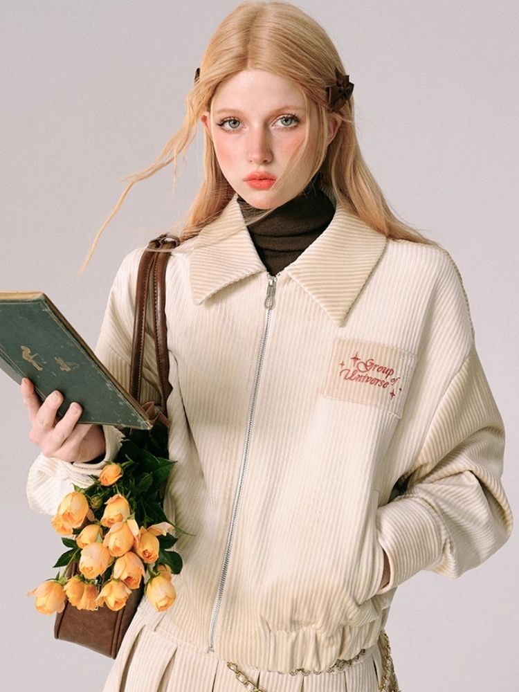 Lapel Jacket Half Skirt Two Piece Set [s0000005608]