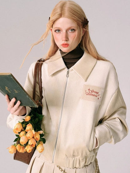 Lapel Jacket Half Skirt Two Piece Set [s0000005608]