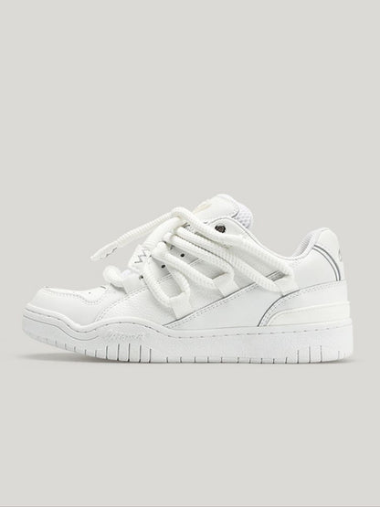 Love White Casual Sport Lace Up Sneakers【s0000002573】