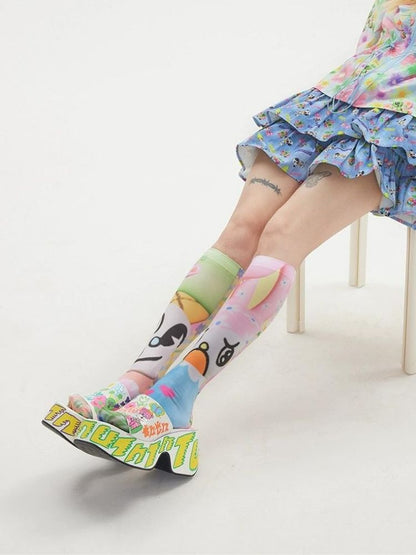 Rabbit and flower socks【s0000002955】