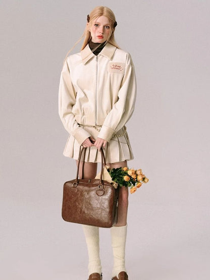 Lapel Jacket Half Skirt Two Piece Set [s0000005608]