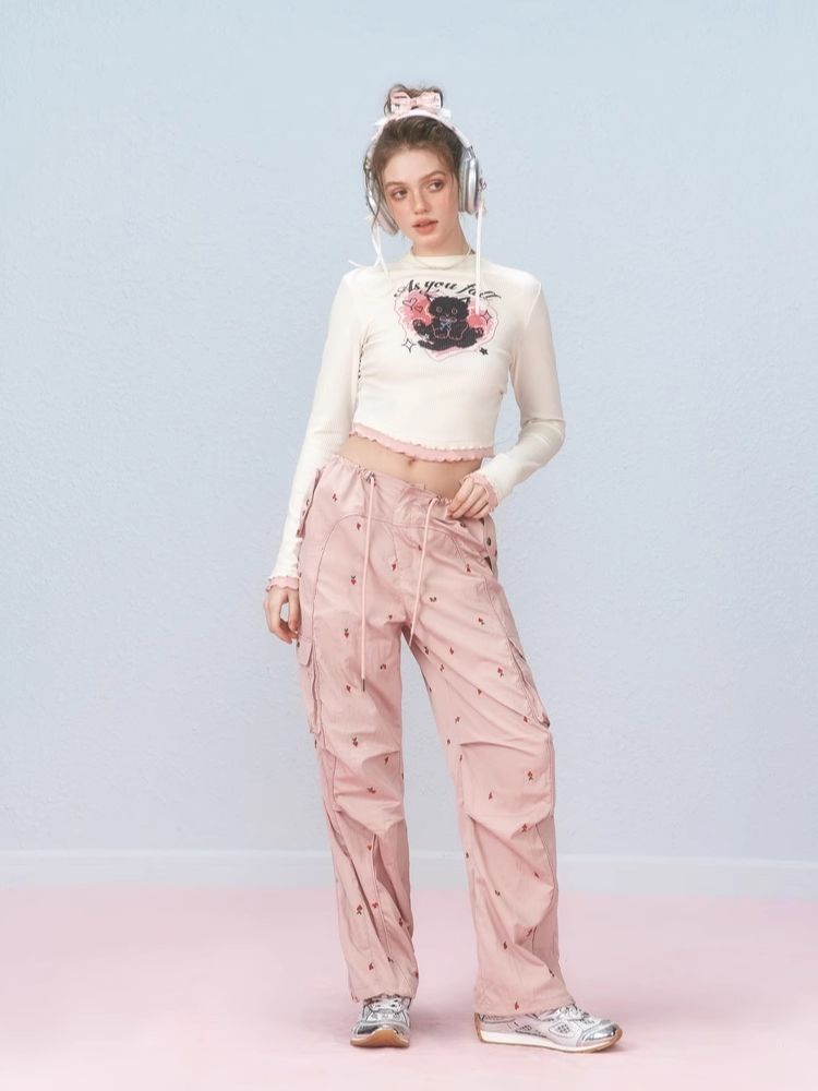 Slim Waist Splicing Design Short Long Sleeve T-Shirt【s0000006306】