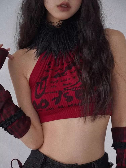 Rock Hair Collar Detachable 2-Wear Vest Camisole【s0000004937】