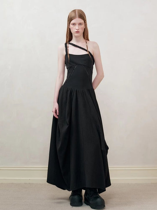 Retro Stereoscopic Pod Sleeveless Dress【s0000008191】