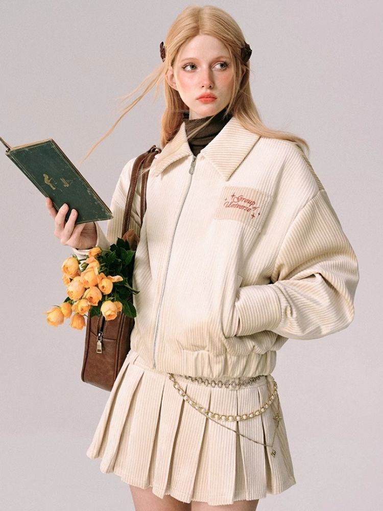 Lapel Jacket Half Skirt Two Piece Set [s0000005608]