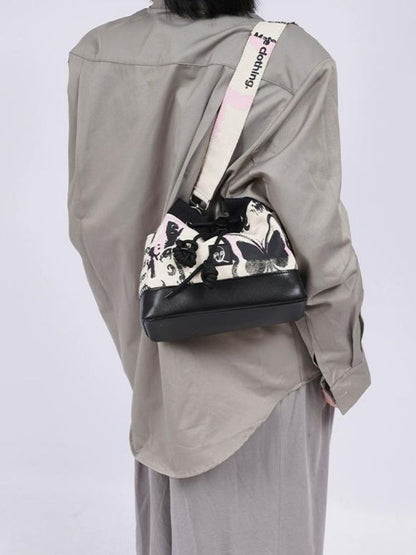 Sweet cool shoulder Messenger bucket bag【s0000003310】 