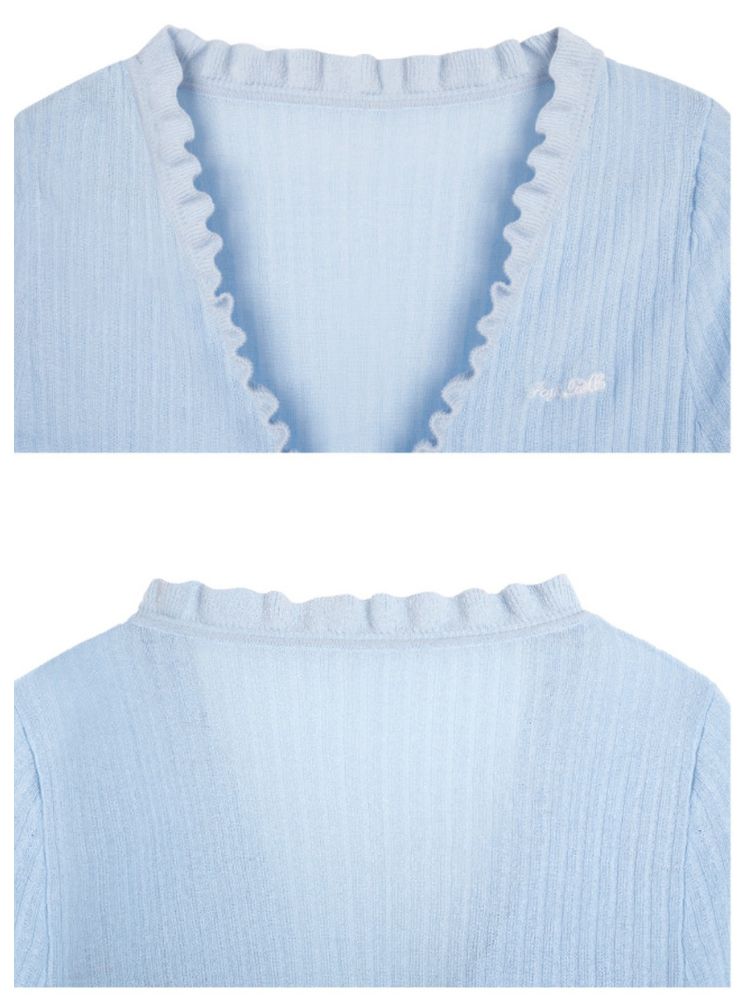 Frill Sheer Sunscreen Summer Cardigan【s0000002046】