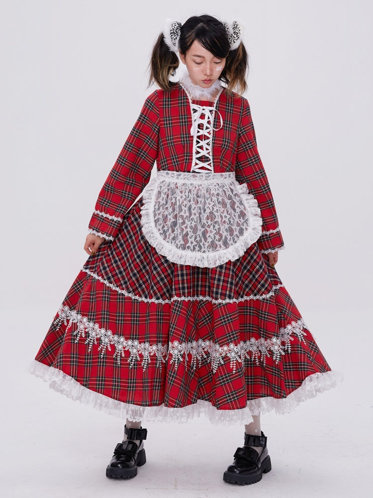 Sweet Plaid Lace-up Lolita Dress【s0000003183】