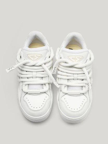 Love White Casual Sport Lace Up Sneakers【s0000002573】