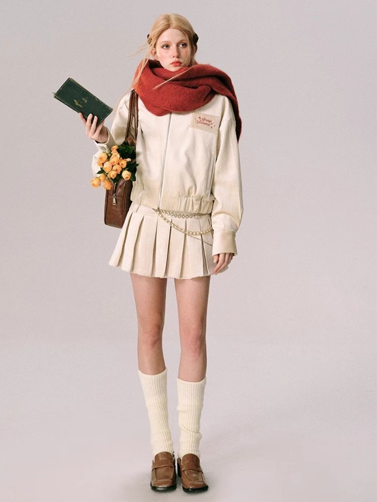 Lapel Jacket Half Skirt Two Piece Set [s0000005608]