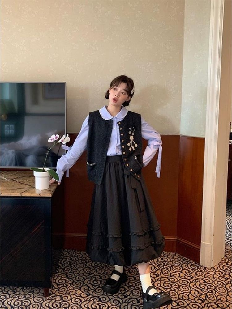 Oden ea r t-Rippem D Pod Ong 스커트 [S0000005903]