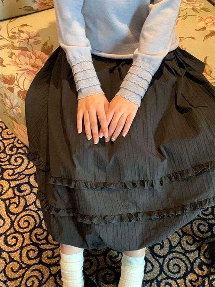 Oden ea r t-Rippem D Pod Ong 스커트 [S0000005903]