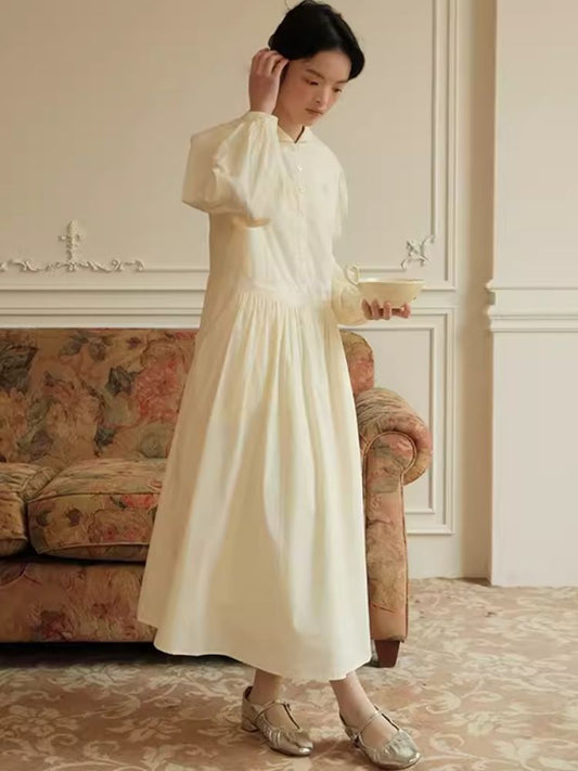 Embroidery Cheese Yellow Tender Dress【s0000007490】