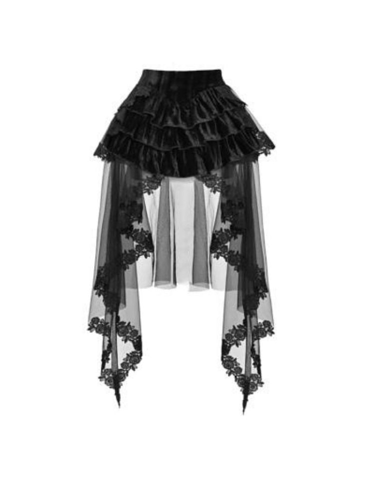 Gothic Velvet Halloween Suspender Dress Suit【s0000003241】