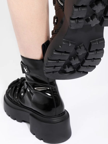 Black motorcycle boots【s0000003923】