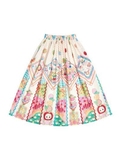 Cute Elastic Waist Long Skirt【s0000003318】