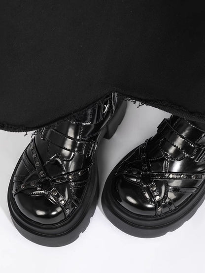 Black motorcycle boots【s0000003923】