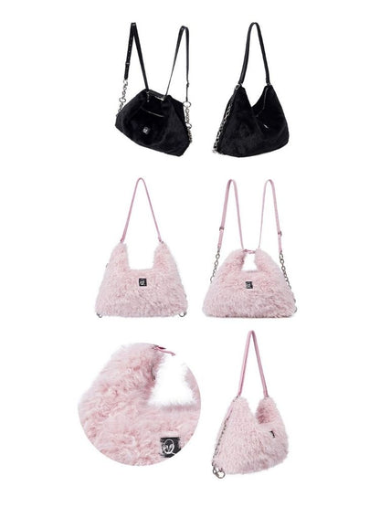 Large-capacity double shoulder fur bag 【s0000003474】