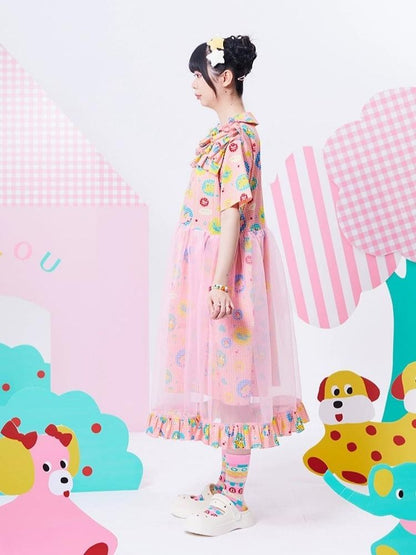 Original Print Showa Girl Dress【s0000002881】