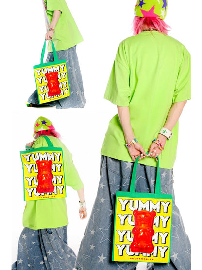 Colorful Large Canvas Tote Bag【s0000003886】