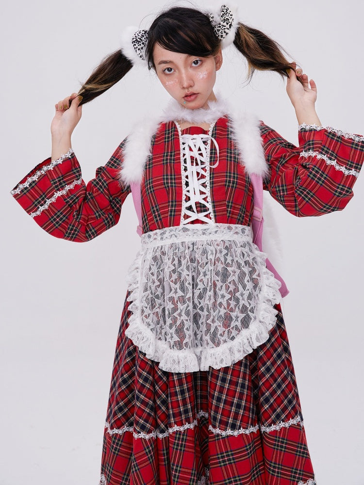 Sweet Plaid Lace-up Lolita Dress【s0000003183】