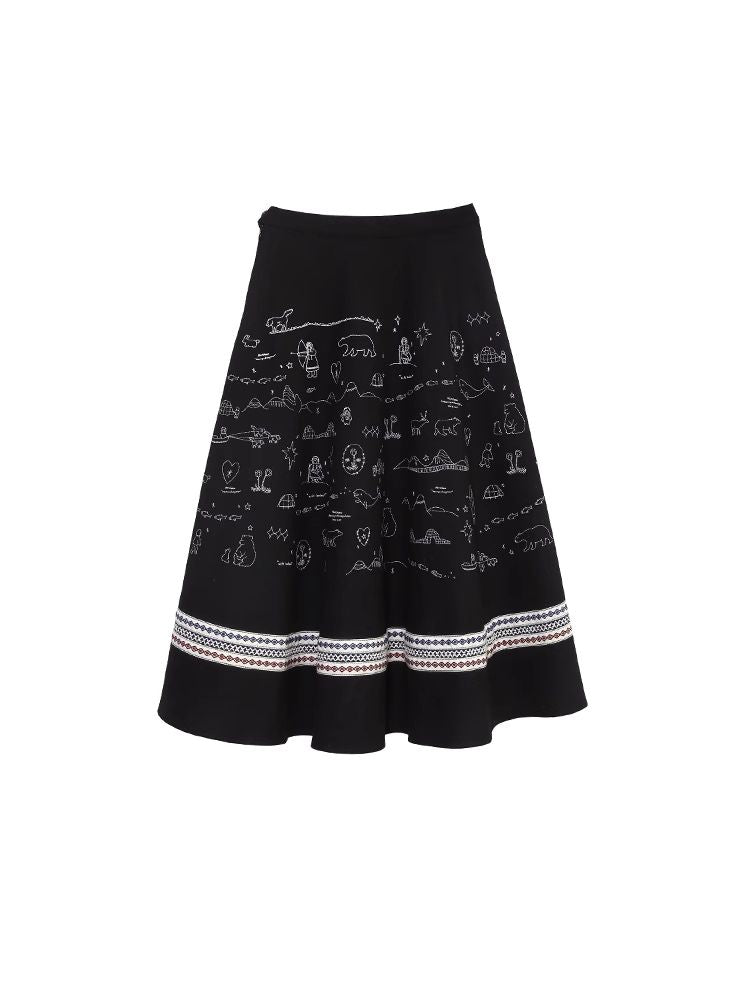 Embroidery / Printed Big Pendulum Skirt【s0000005910】