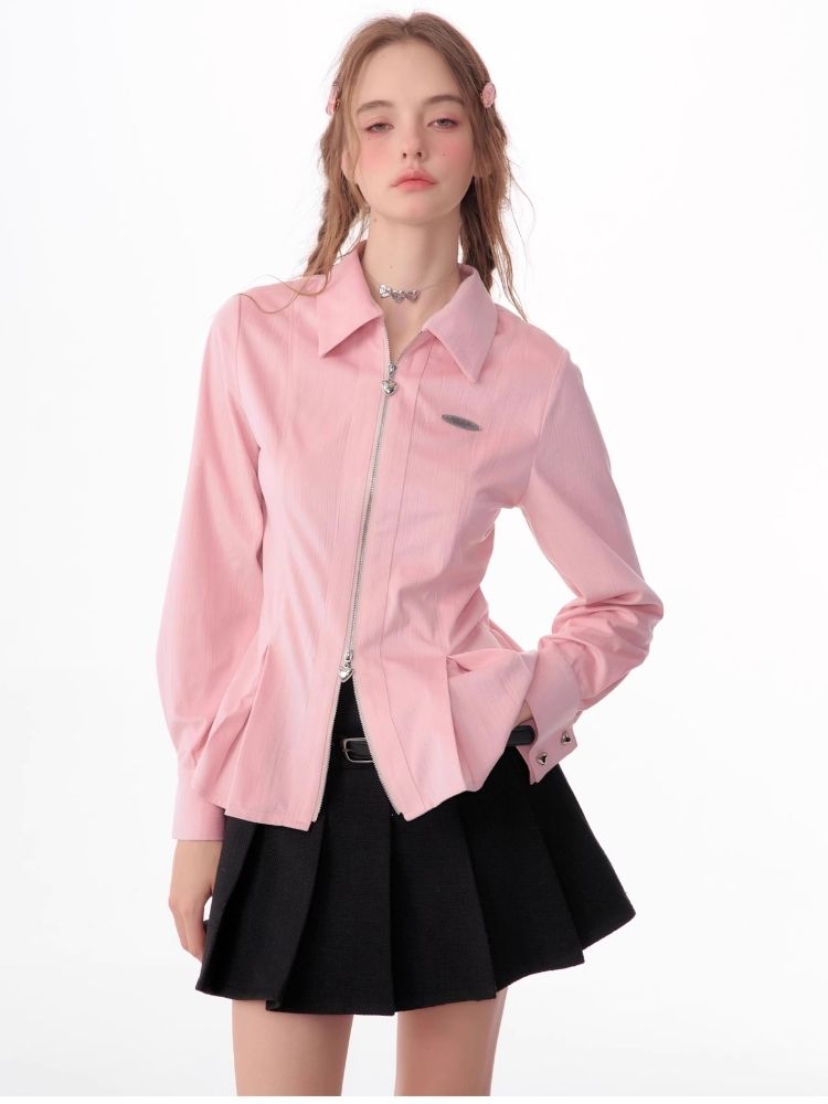 Slim thin long-sleeved blouse【s0000006150】