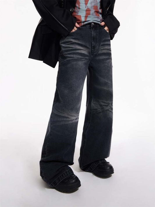 Wrinkle Plossyn G 와이드 웨이 청바지 [S000006729]