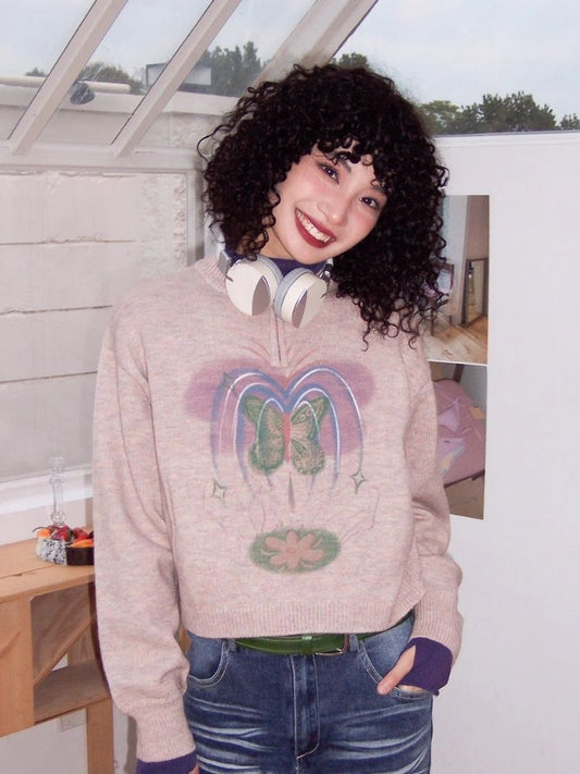 Turtleneck Printed Sweater【s0000005125】