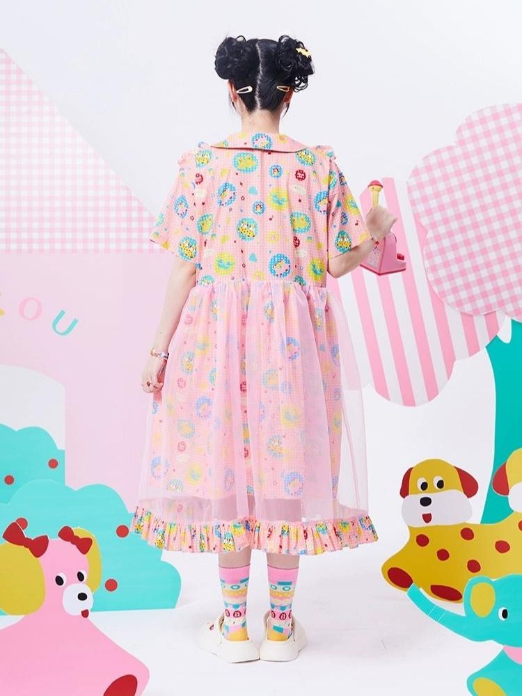 Original Print Showa Girl Dress【s0000002881】