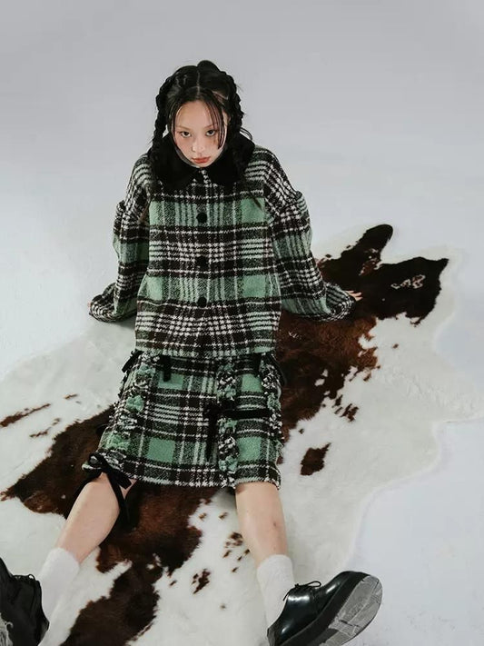 Doll Collar Bubbble Sleeve Tweed 재킷 [S0000006239]